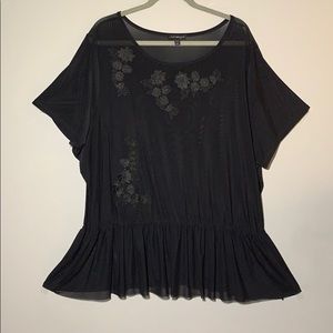 😍 sheer black peplum top 😍